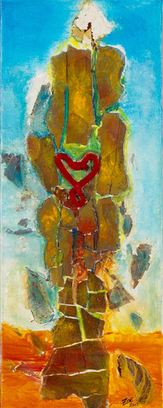 First love is the deepest 2007<br />Mixed media on cardboard | 20 x 50cm<br />Price: 250,00€