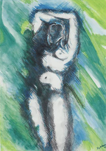 Schattenfrau 1994<br />Watercolour | 42 x 59cm<br />Price: 250,00€
