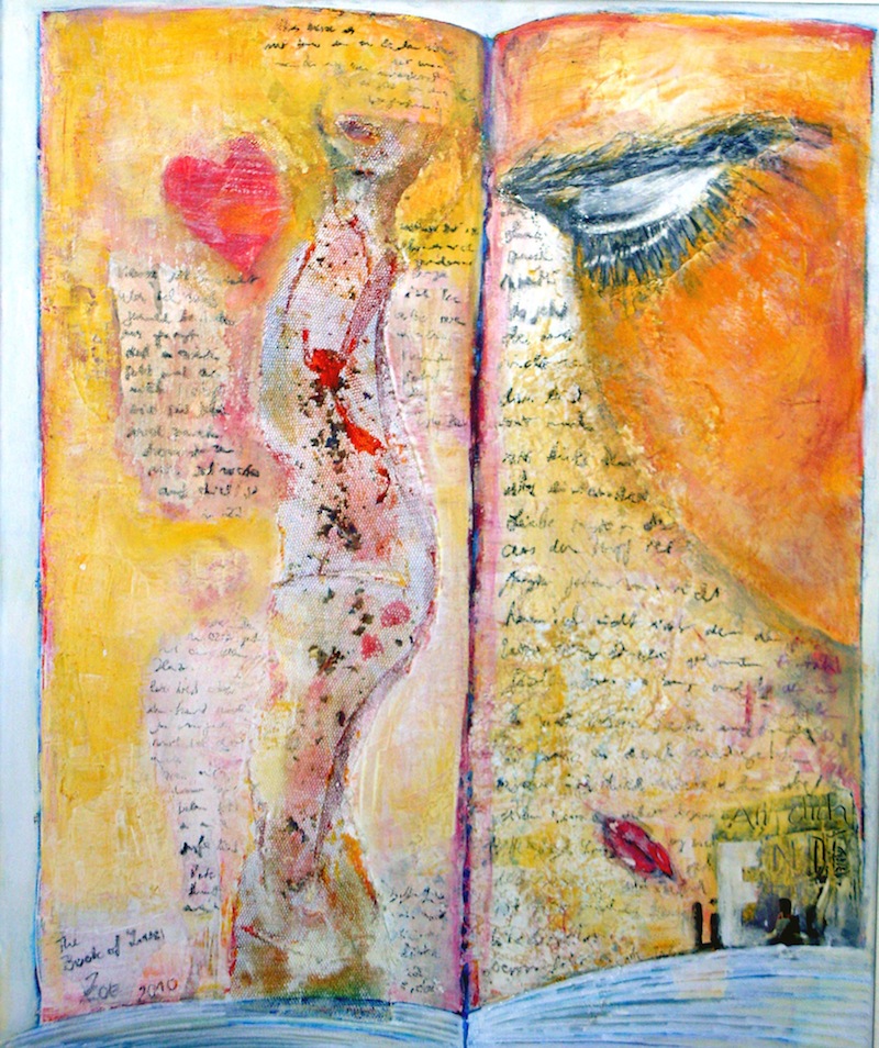 The book of Love I 2010<br />Mischtechnik auf Leinwand | 50 x 60cm<br />Kaufpreis: 360,00€